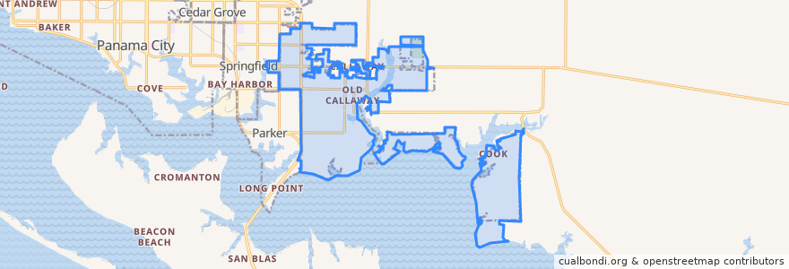 Mapa de ubicacion de Callaway.