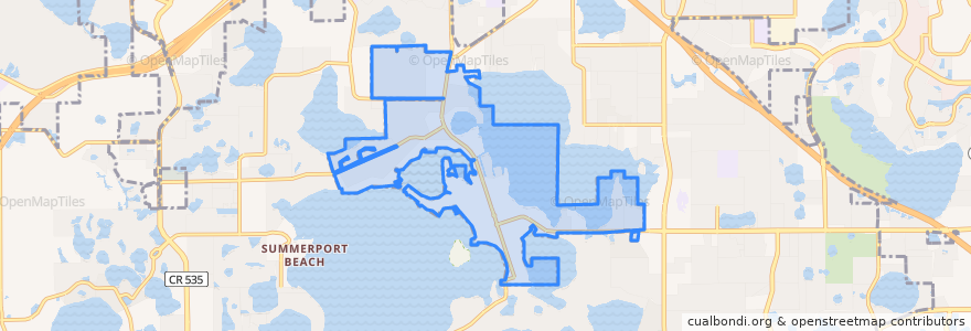 Mapa de ubicacion de Windermere.