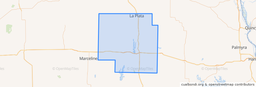 Mapa de ubicacion de Macon County.