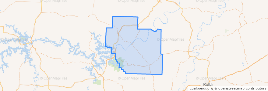 Mapa de ubicacion de Miller County.