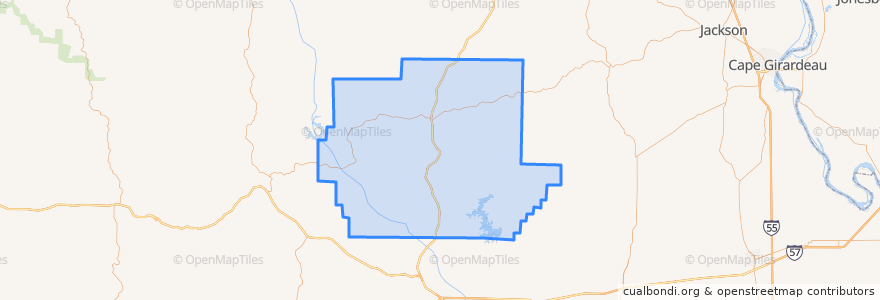 Mapa de ubicacion de Wayne County.