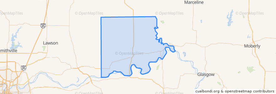 Mapa de ubicacion de Carroll County.