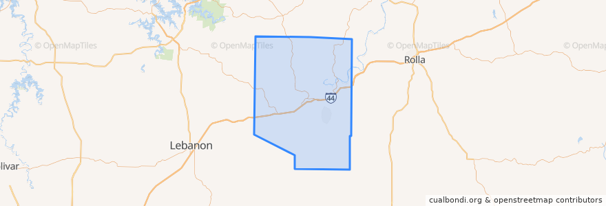 Mapa de ubicacion de Pulaski County.