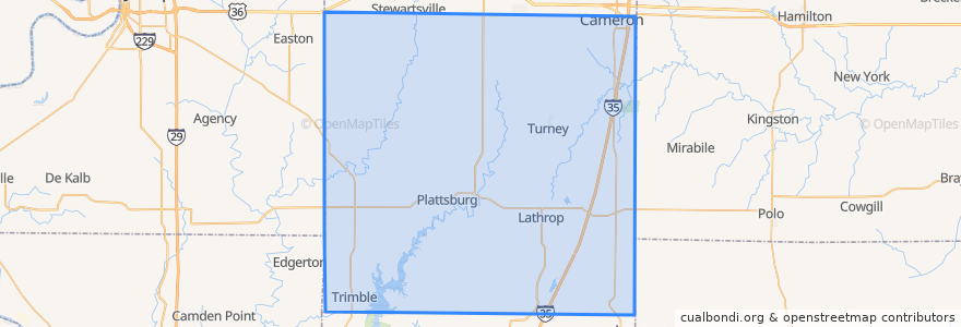 Mapa de ubicacion de Clinton County.