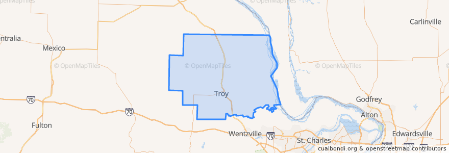 Mapa de ubicacion de Lincoln County.