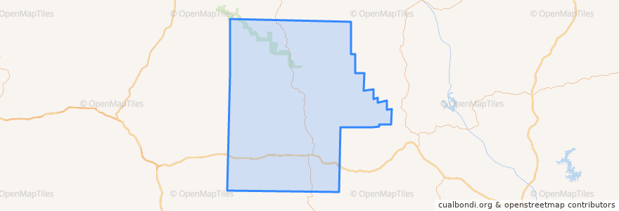 Mapa de ubicacion de Shannon County.