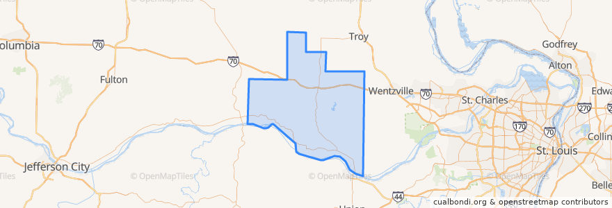 Mapa de ubicacion de Warren County.