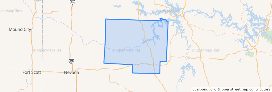 Mapa de ubicacion de St. Clair County.