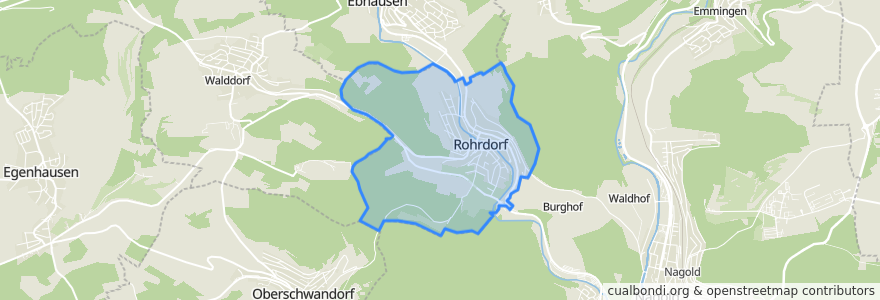 Mapa de ubicacion de Rohrdorf.