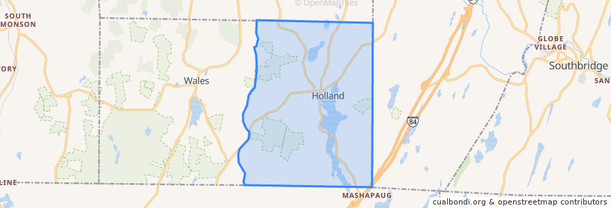 Mapa de ubicacion de Holland.