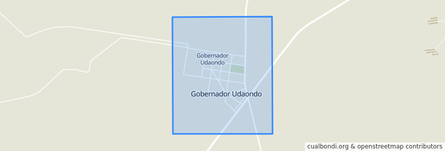 Mapa de ubicacion de Gobernador Udaondo.