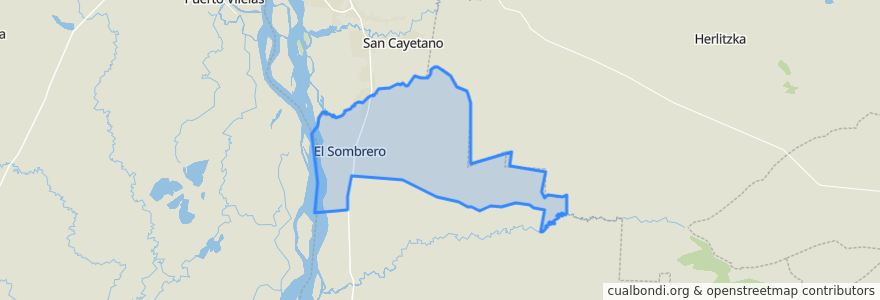 Mapa de ubicacion de Municipio de El Sombrero.