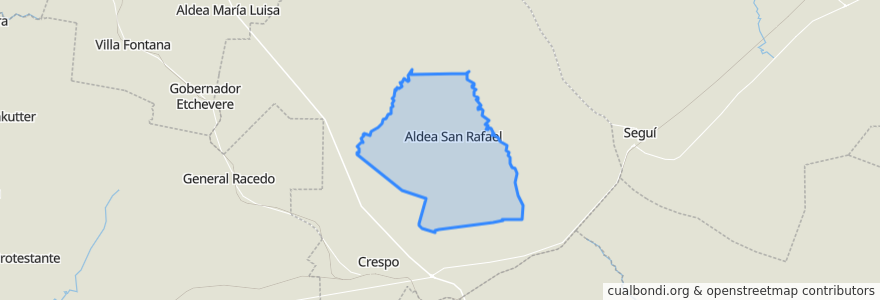 Mapa de ubicacion de Junta de Gobierno de Aldea San Rafael.