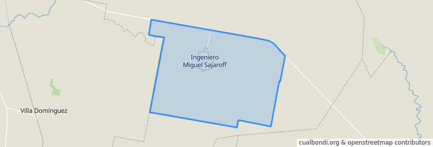 Mapa de ubicacion de Ingeniero Sajaroff.