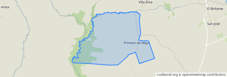 Mapa de ubicacion de Municipio de Primero de Mayo.