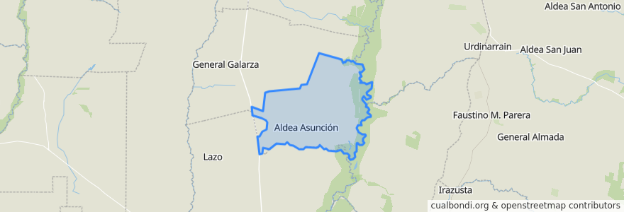 Mapa de ubicacion de Junta de Gobierno de Aldea Asunción.