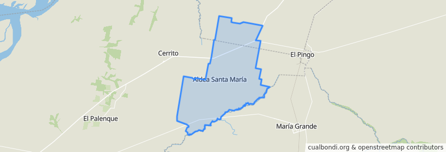 Mapa de ubicacion de Junta de Gobierno de Aldea Santa María.