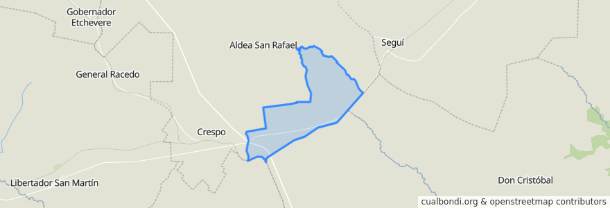 Mapa de ubicacion de Junta de Gobierno de Aldea Santa Rosa.