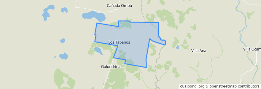 Mapa de ubicacion de Comuna de Los Tábanos.