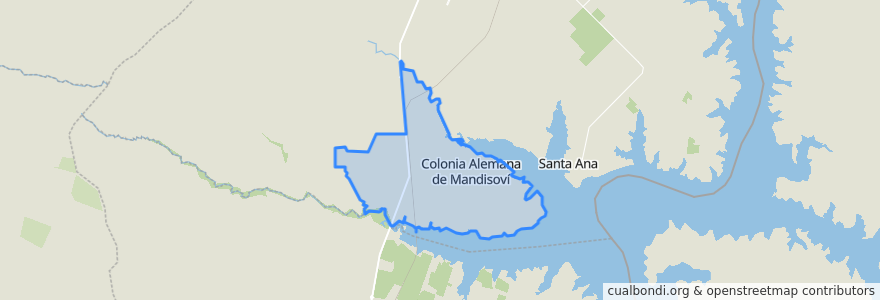 Mapa de ubicacion de Junta de Gobierno de Colonia Alemana.