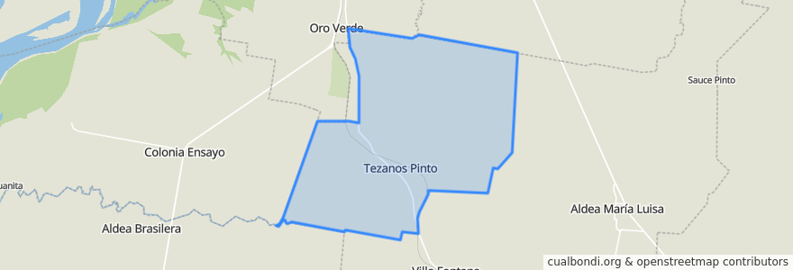 Mapa de ubicacion de Junta de Gobierno de Tezanos Pinto.