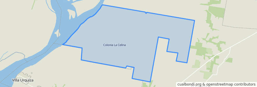 Mapa de ubicacion de Junta de Gobierno de Colonia Celina.