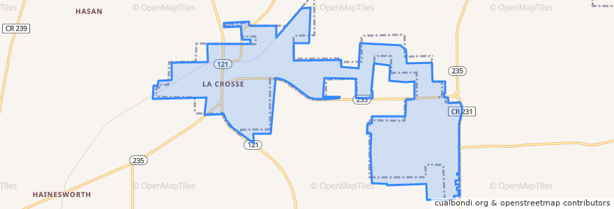 Mapa de ubicacion de La Crosse.