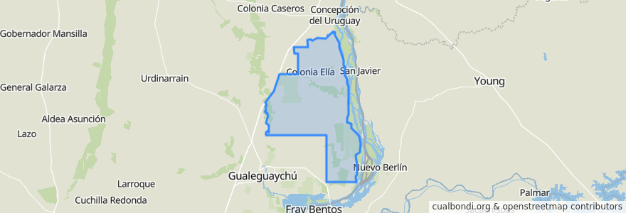 Mapa de ubicacion de Municipio de Colonia Elía.