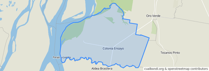 Mapa de ubicacion de Junta de Gobierno de Colonia Ensayo.