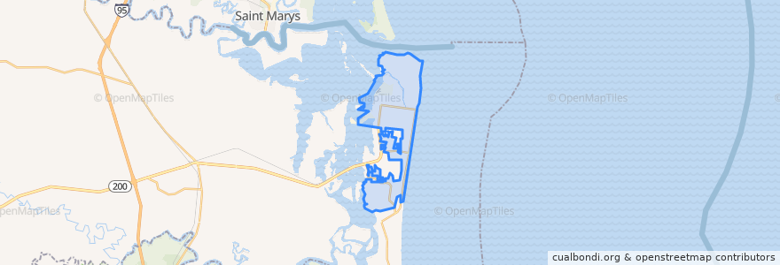 Mapa de ubicacion de Fernandina Beach.