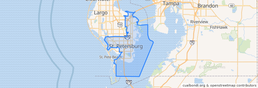 Mapa de ubicacion de St. Petersburg.