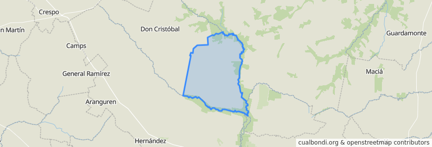 Mapa de ubicacion de Junta de Gobierno de Don Cristóbal Primero.