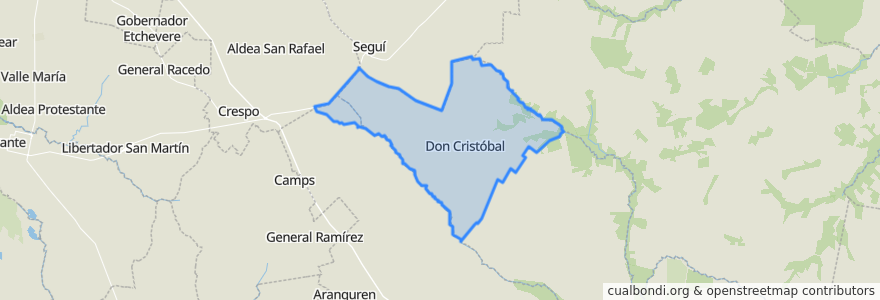 Mapa de ubicacion de Junta de Gobierno de Don Cristóbal Segundo.