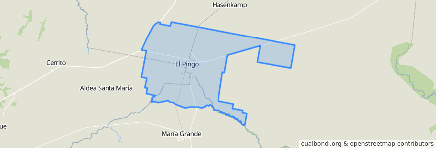 Mapa de ubicacion de Junta de Gobierno de El Pingo.