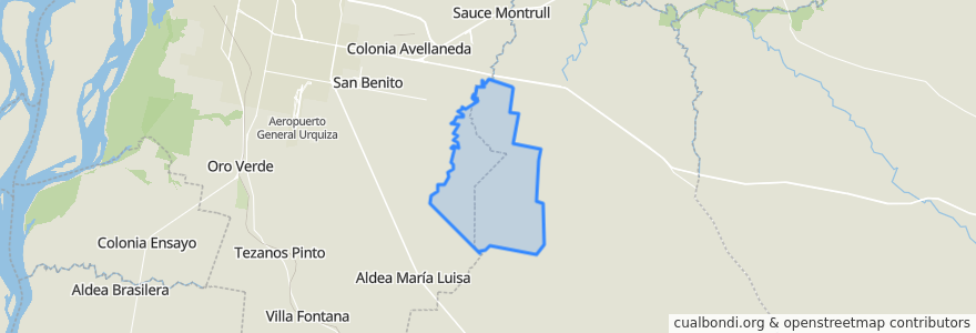 Mapa de ubicacion de Junta de Gobierno de Sauce Pinto.