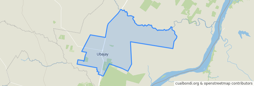 Mapa de ubicacion de Ubajay.