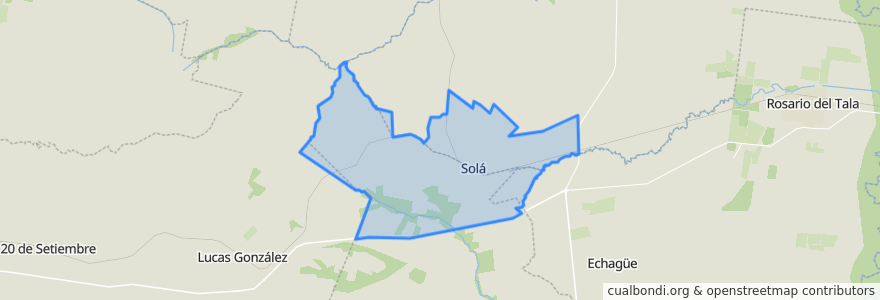 Mapa de ubicacion de Junta de Gobierno de Gobernador Solá.
