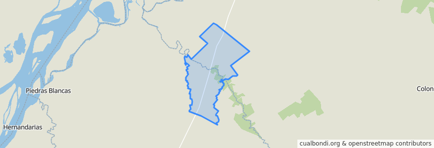 Mapa de ubicacion de Junta de Gobierno de El Solar, San Carlos y Colonia Bertozzi.