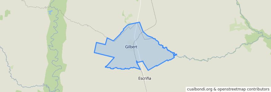 Mapa de ubicacion de Municipio de Gilbert.