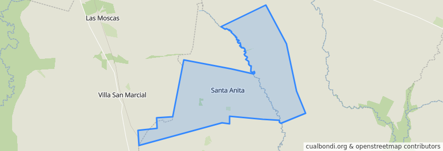 Mapa de ubicacion de Municipio de Santa Anita.