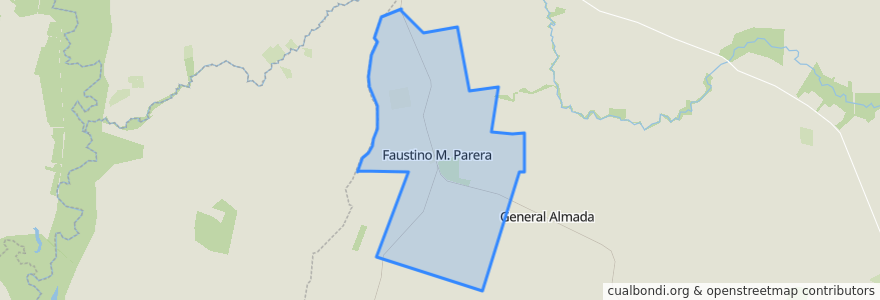 Mapa de ubicacion de Junta de Gobierno de Faustino M. Parera.