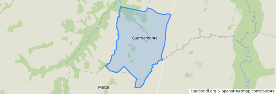 Mapa de ubicacion de Junta de Gobierno de Guardamonte.