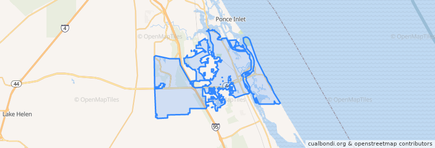 Mapa de ubicacion de New Smyrna Beach.