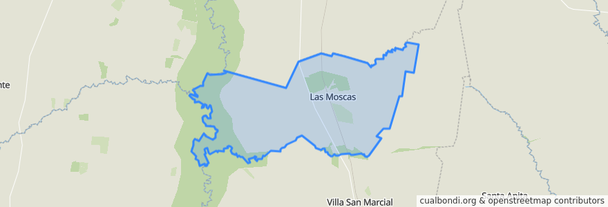 Mapa de ubicacion de Junta de Gobierno de Las Moscas.