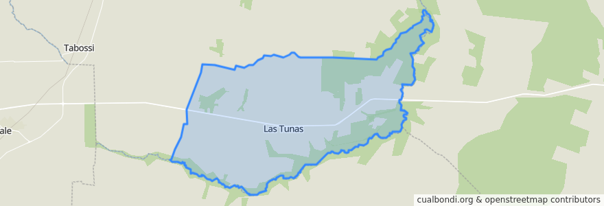 Mapa de ubicacion de Junta de Gobierno de Paraje Las Tunas.