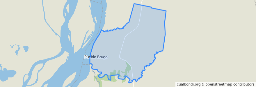 Mapa de ubicacion de Junta de Gobierno de Pueblo Brugo.