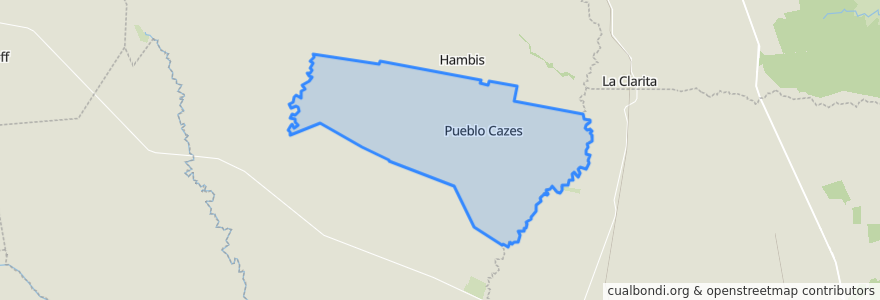 Mapa de ubicacion de Junta de Gobierno de Pueblo Cazes.