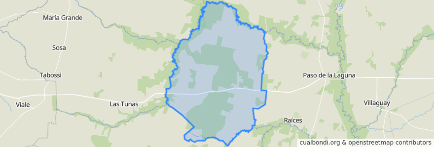 Mapa de ubicacion de Junta de Gobierno de Raíces Oeste.