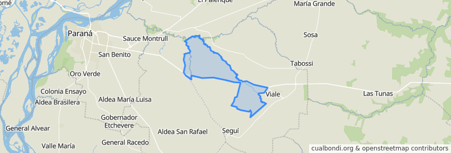 Mapa de ubicacion de Junta de Gobierno de Quebracho.