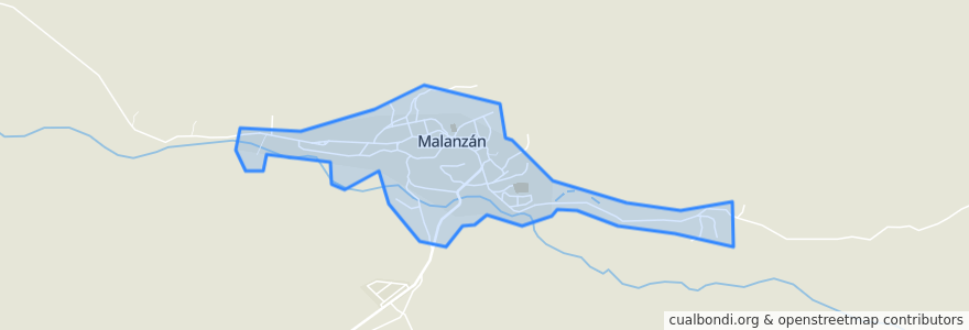 Mapa de ubicacion de Malanzán.